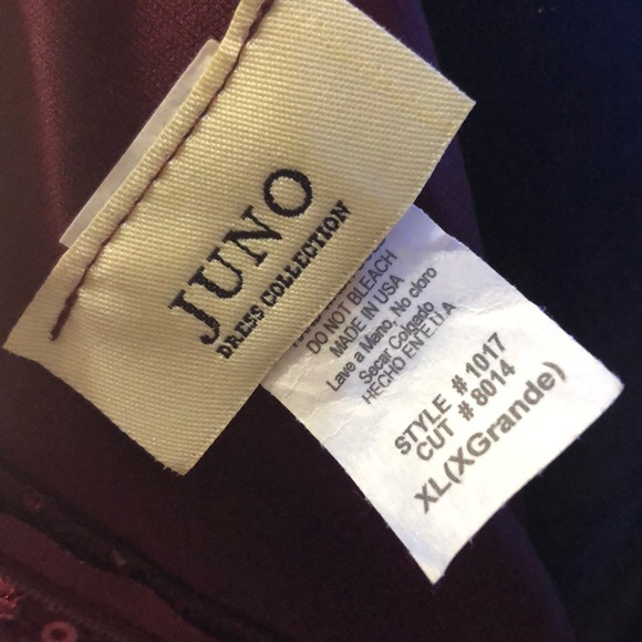 Juno Dress Collection Burgundy Long Dress Size XL - Picture 7 of 8